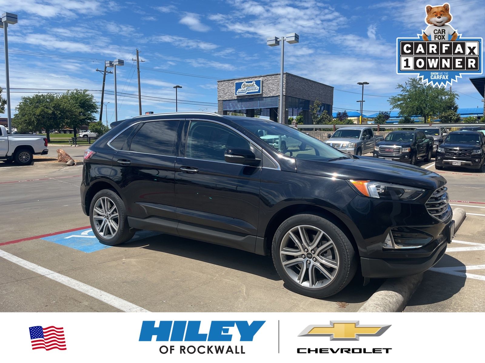 Black Metallic 2023 Ford Edge Titanium AWD SUV / Crossover All-Wheel Drive 8-Speed Automatic