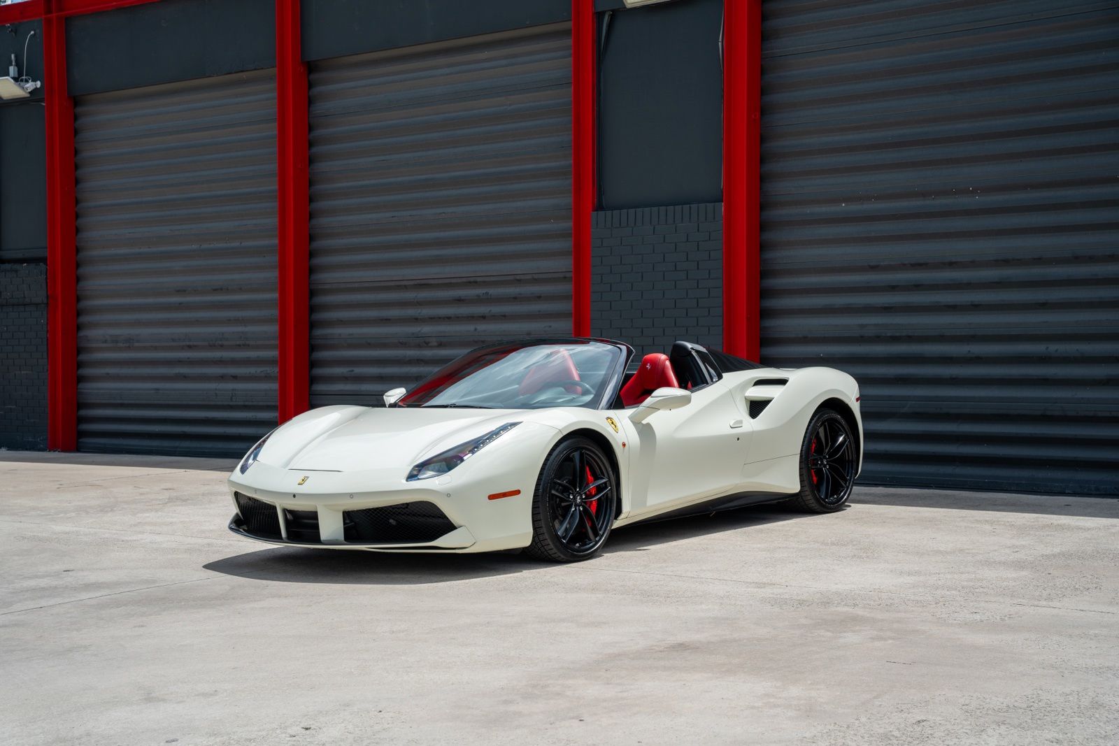 White 2018 Ferrari 488 Convertible Rear-Wheel Drive 7-Speed Automatic