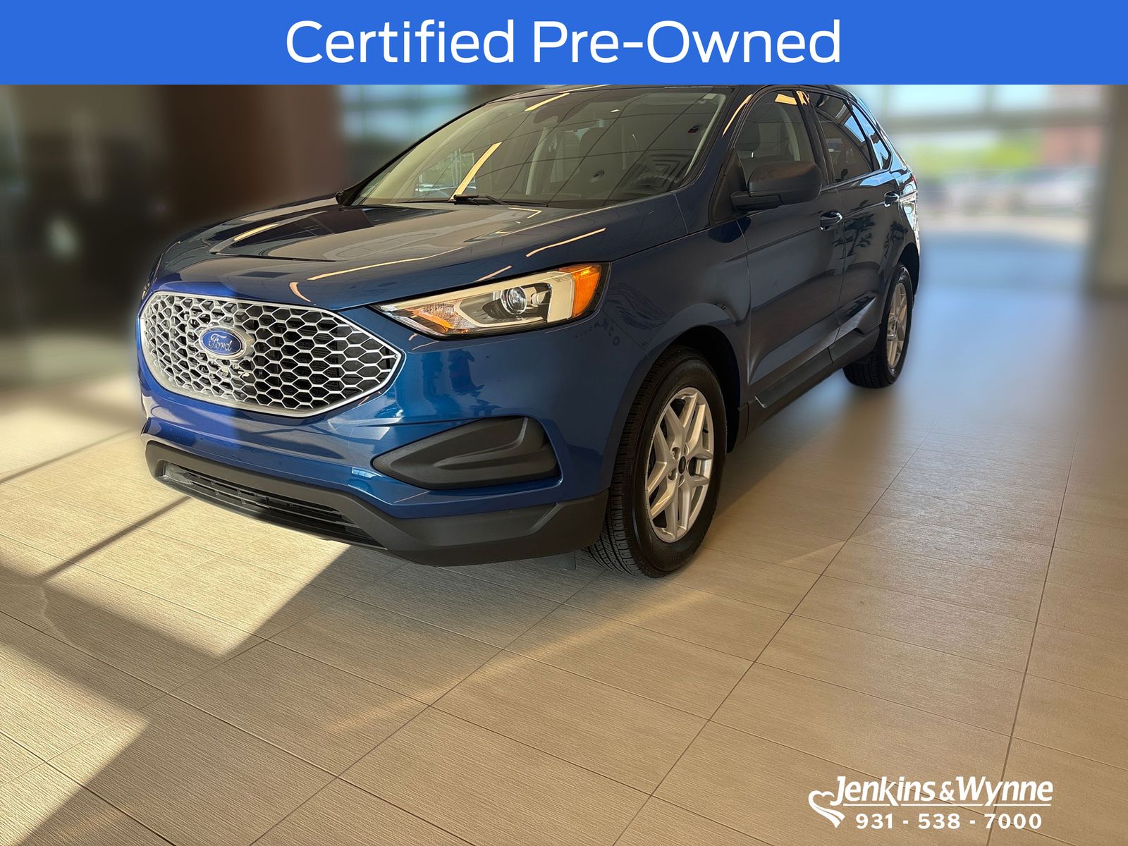 Atlas Blue Metallic 2023 Ford Edge SE AWD SUV / Crossover All-Wheel Drive 8-Speed Automatic