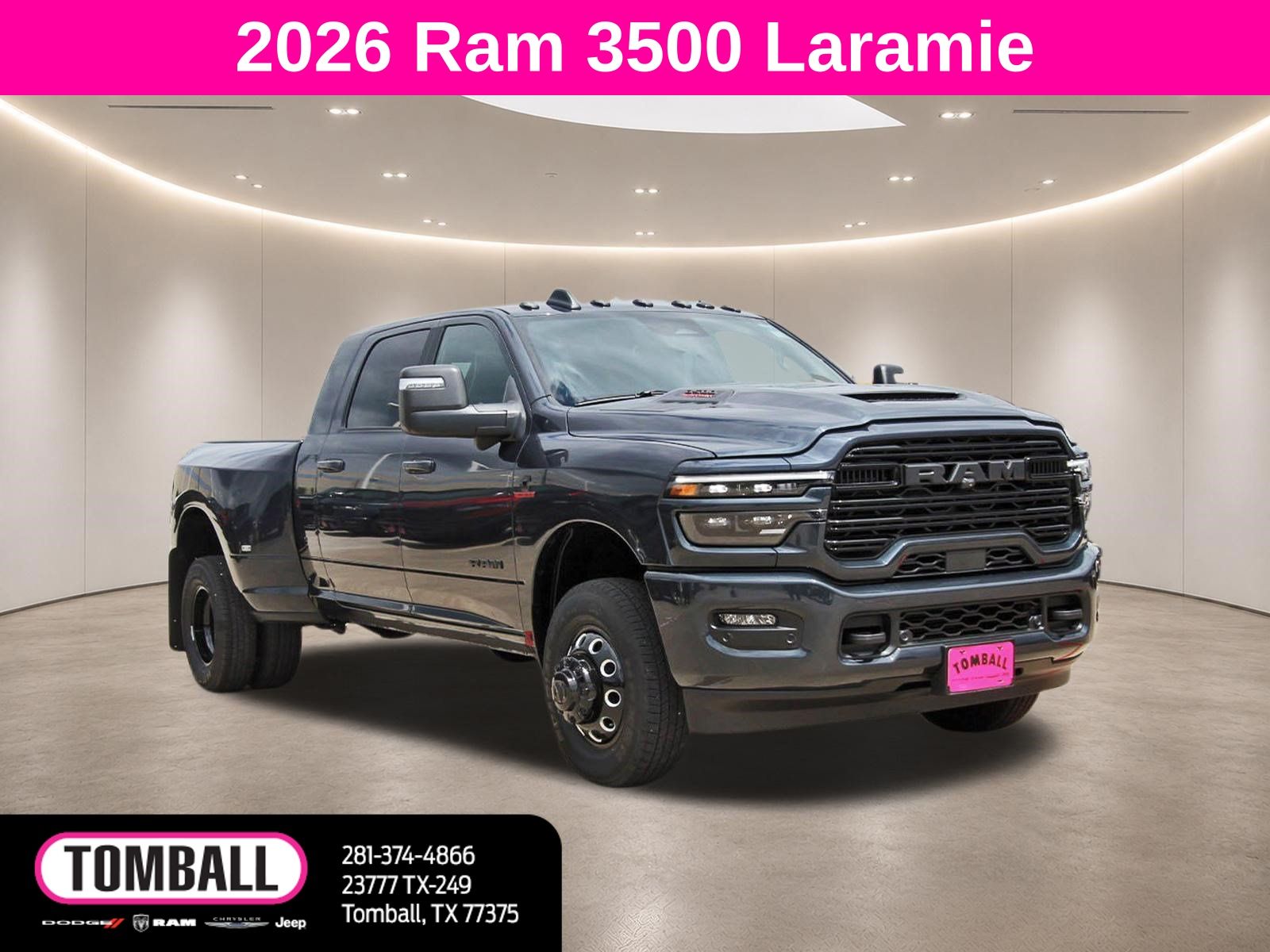Forged Blue Metallic 2026 RAM 3500 Pickup Truck Four-Wheel Drive 8-Speed Automatic