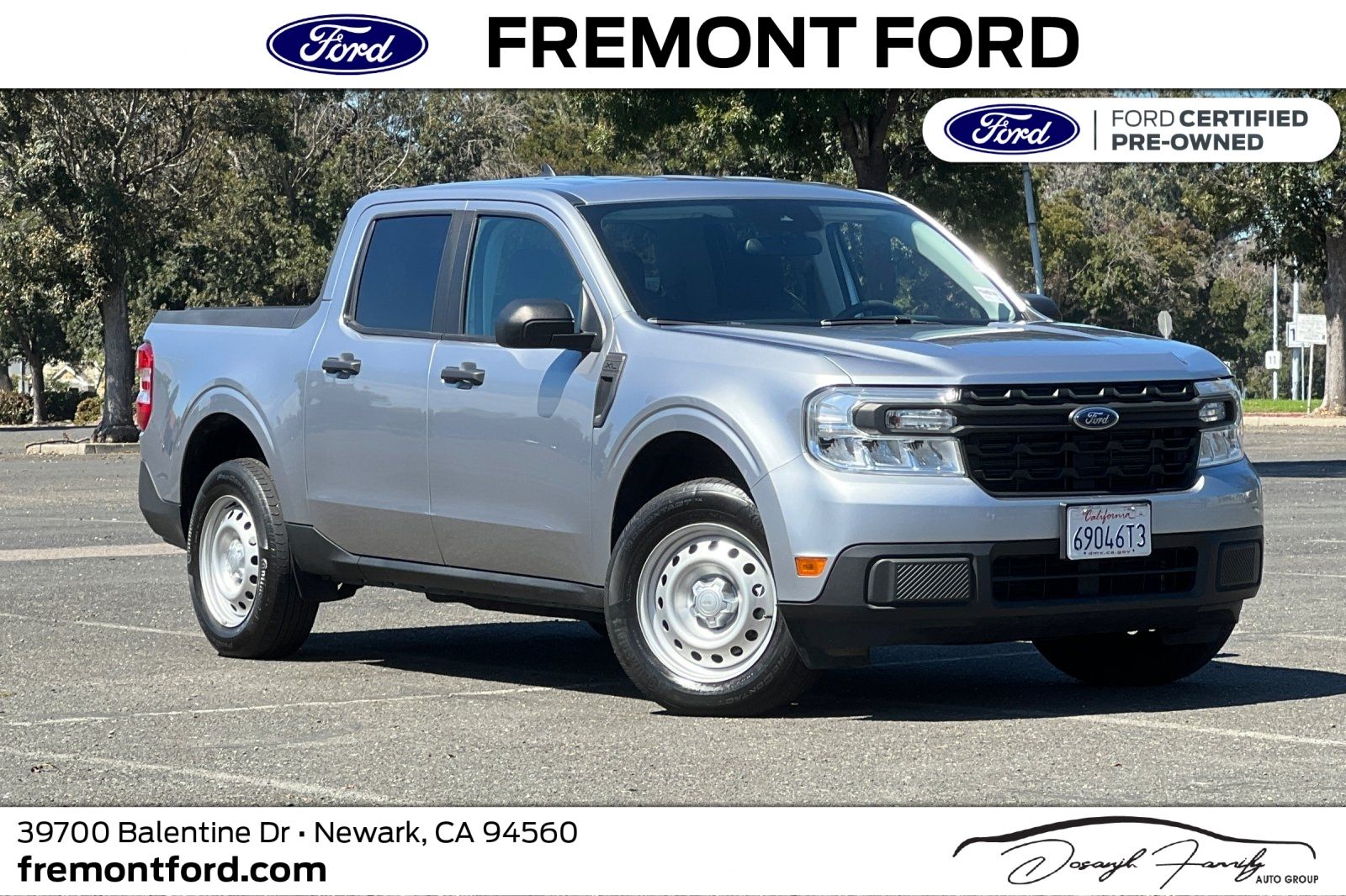 Iconic Silver Metallic 2023 Ford Maverick Pickup Truck Front-Wheel Drive Continuously Variable Transmission