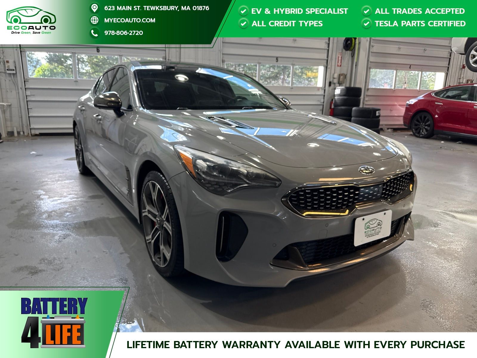 Ceramic Silver 2019 Kia Stinger Sedan Rear-Wheel Drive 8-Speed Automatic