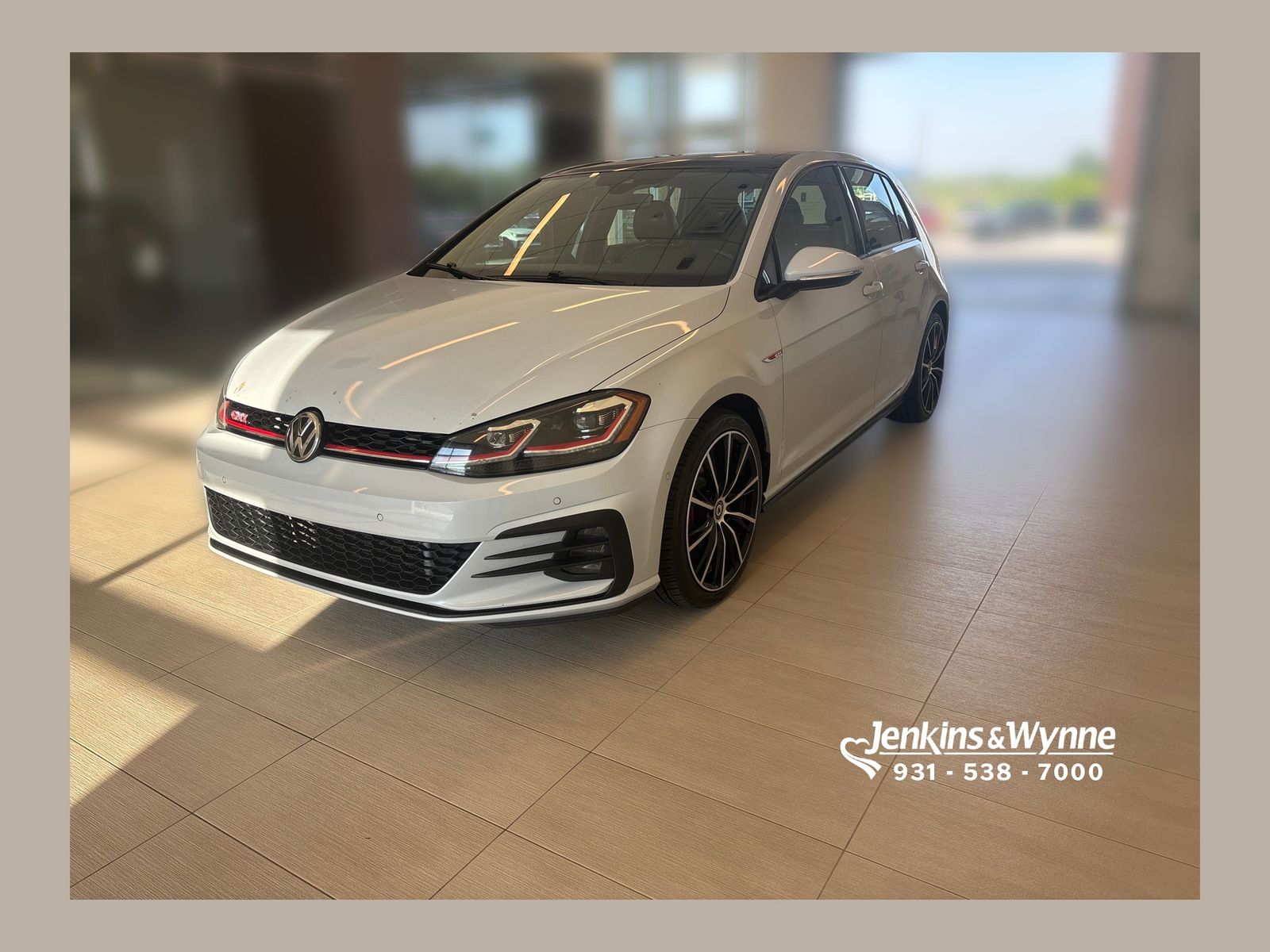 White Silver Metallic 2020 Volkswagen Golf GTI Hatchback Front-Wheel Drive 7-Speed Dual Clutch