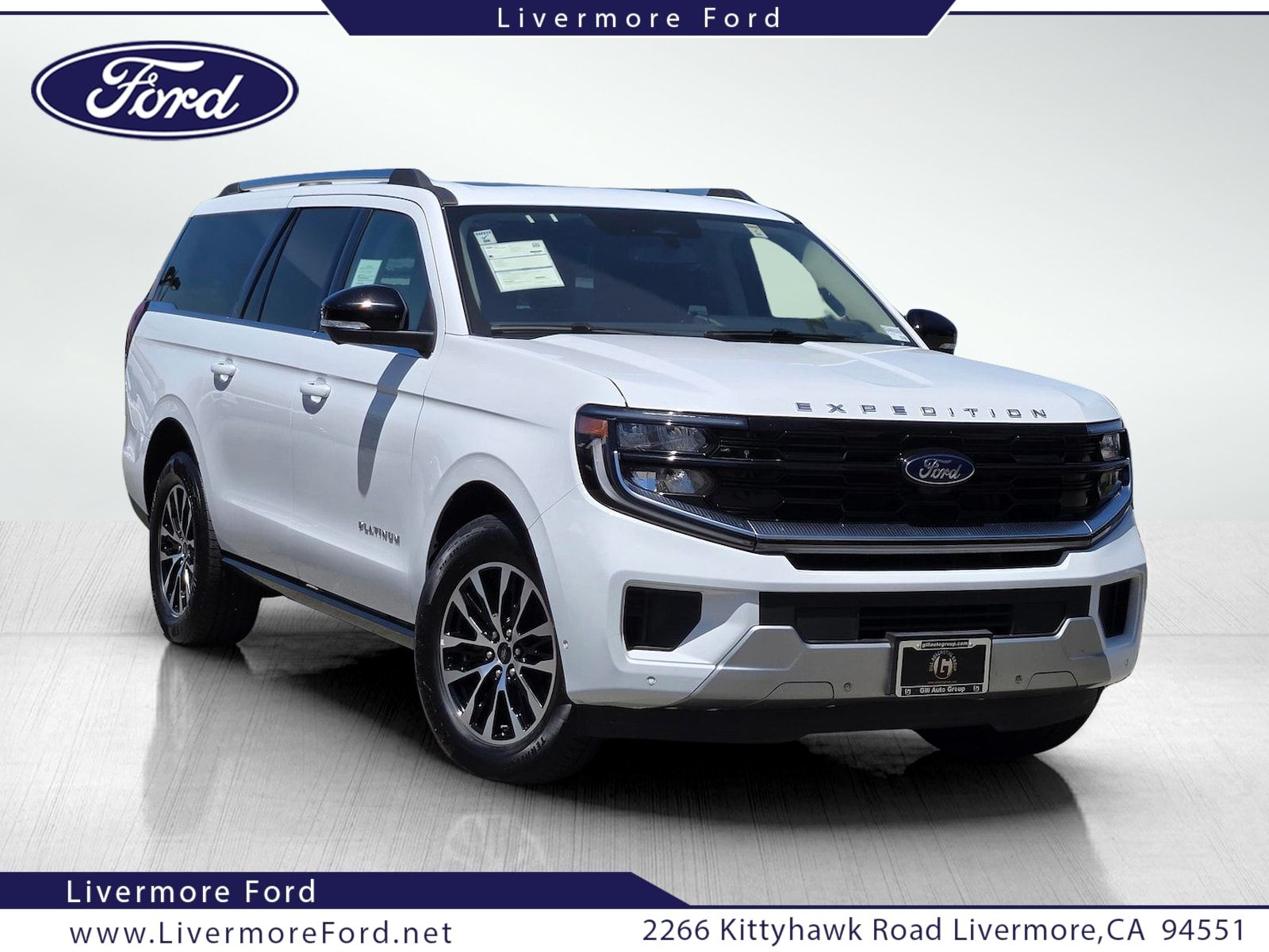 Oxford White 2025 Ford Expedition MAX Platinum 4WD SUV / Crossover Four-Wheel Drive Automatic