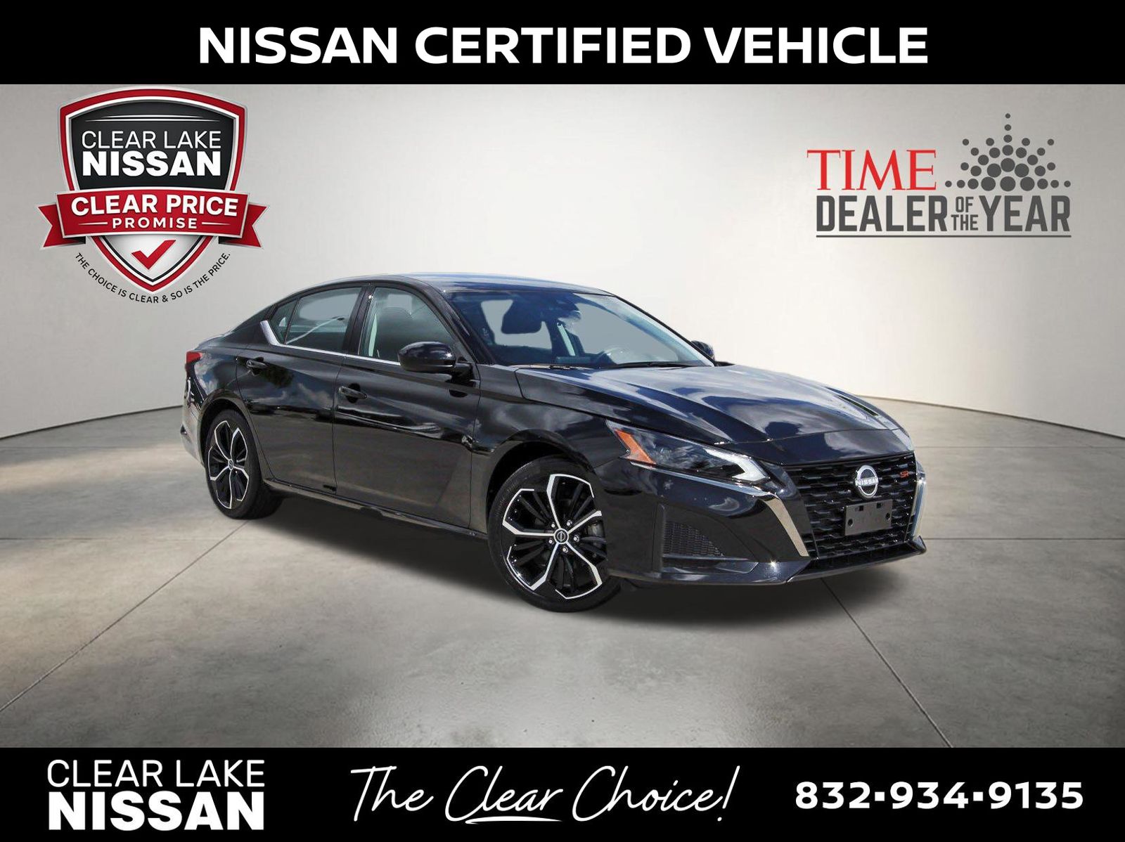 Super Black Clearcoat 2025 Nissan Altima Sedan Front-Wheel Drive Continuously Variable Transmission