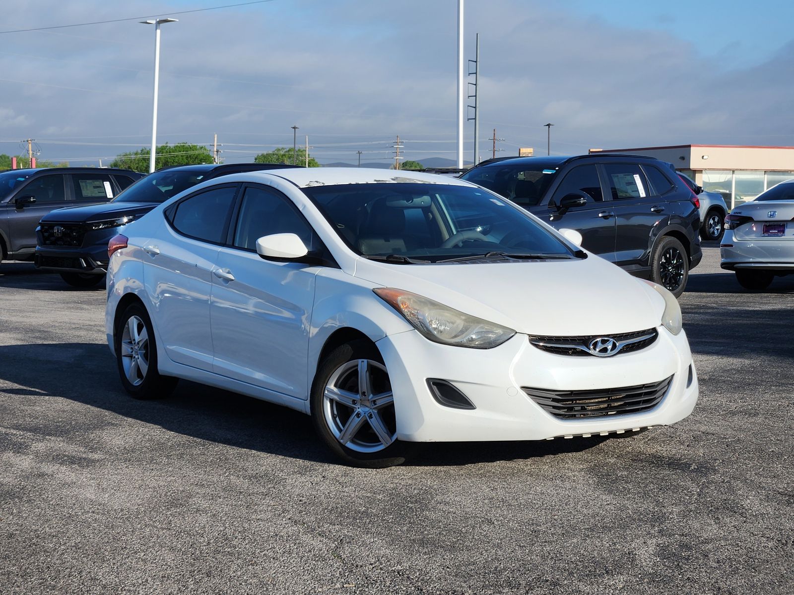 Shimmering White Mica 2012 Hyundai Elantra GLS FWD Sedan Front-Wheel Drive 6-Speed Automatic Overdrive
