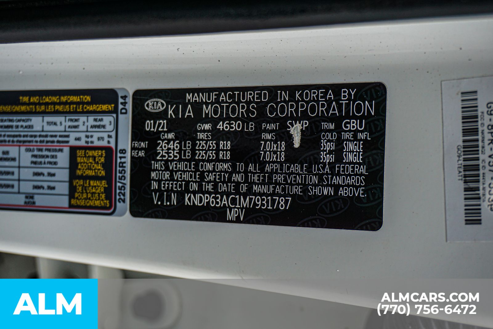 Used 2021 White Kia S image 62