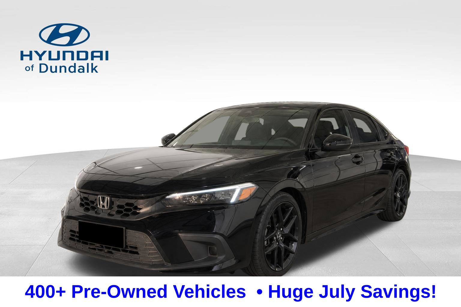 Black 2022 Honda Civic Hatchback Hatchback Front-Wheel Drive Continuously Variable Transmission