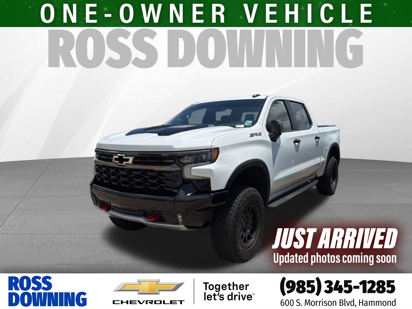 Summit White 2023 Chevrolet Silverado 1500 ZR2 Crew Cab 4WD Pickup Truck Four-Wheel Drive Automatic