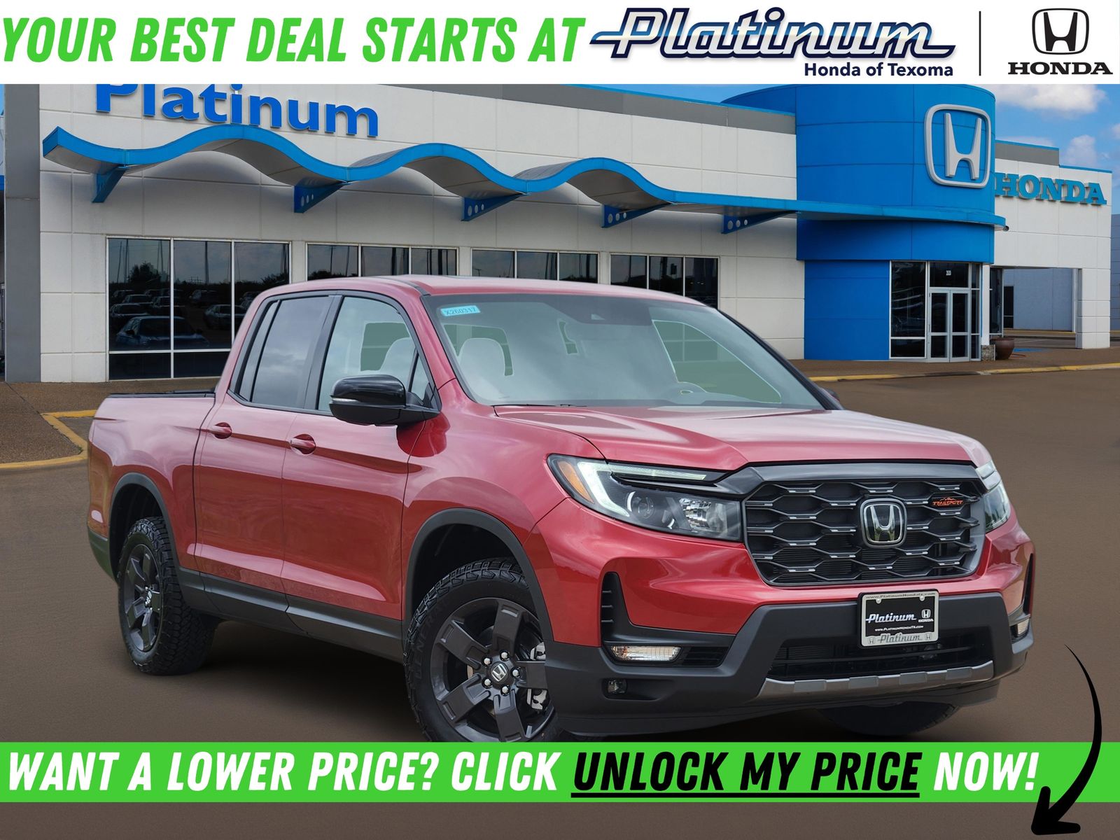 Radiant Red Metallic II 2026 Honda Ridgeline TrailSport AWD Pickup Truck All-Wheel Drive 9-Speed Automatic
