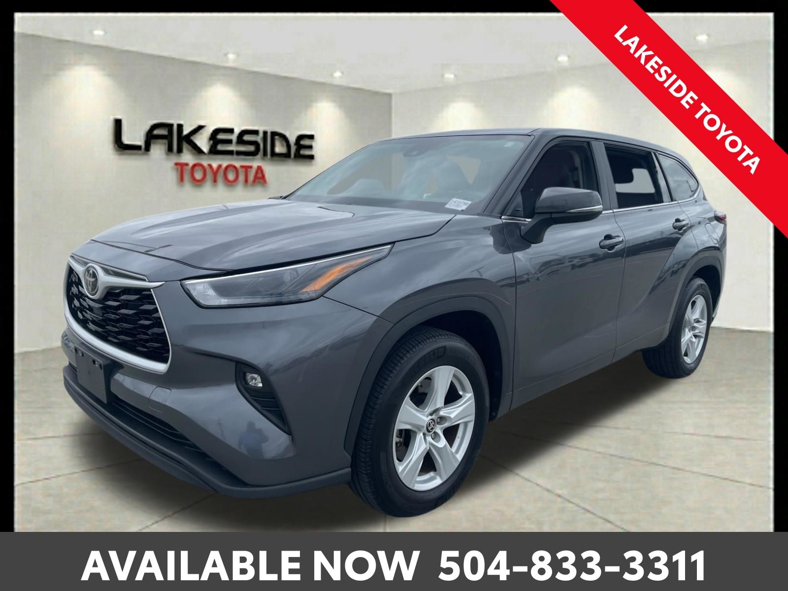 Magnetic Gray Metallic 2025 Toyota Highlander LE FWD SUV / Crossover Front-Wheel Drive 8-Speed Automatic