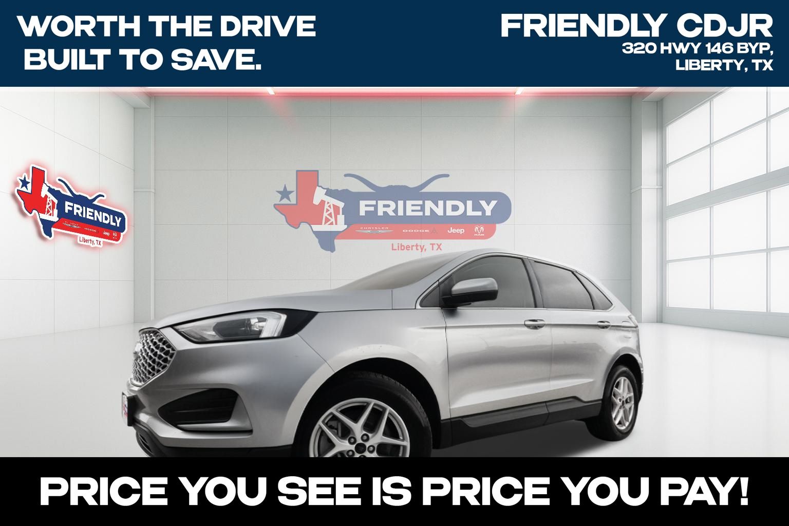 Silver Metallic 2024 Ford Edge SUV / Crossover All-Wheel Drive 8-Speed Automatic