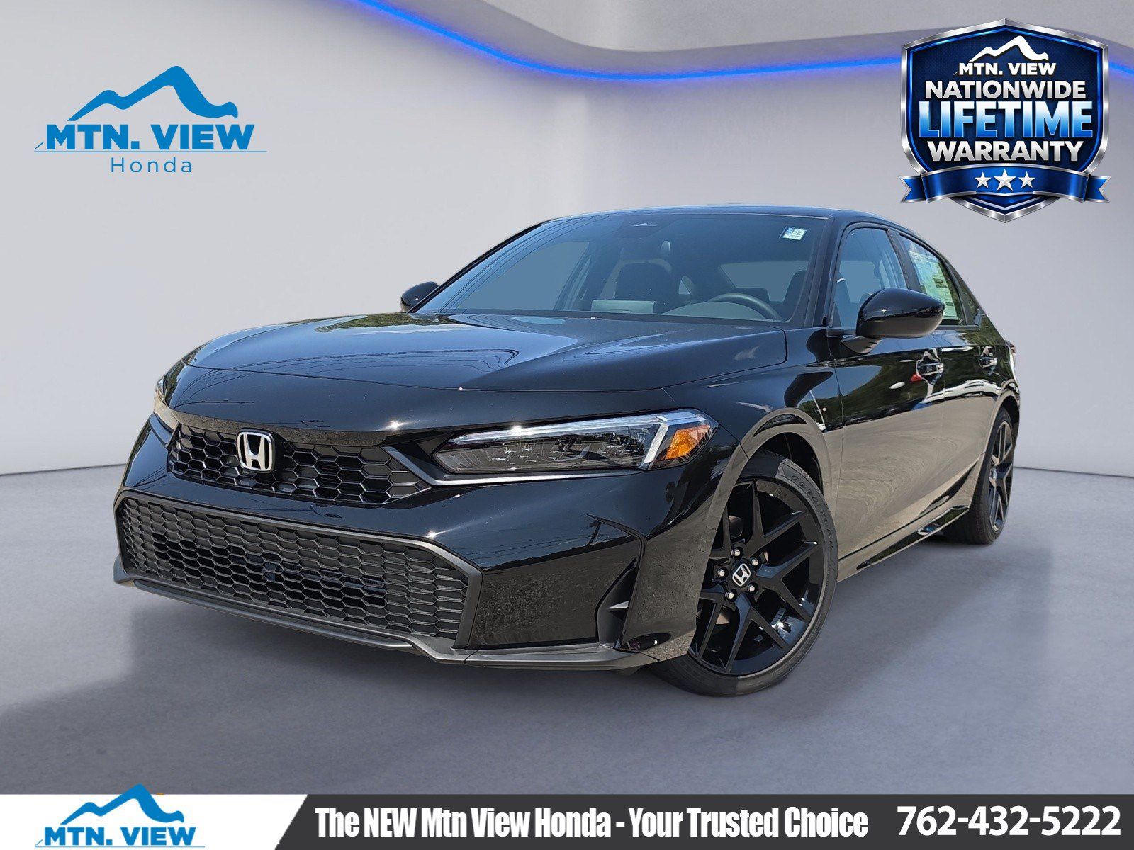 Crystal Black Pearl 2026 Honda Civic Sedan Front-Wheel Drive Continuously Variable Transmission