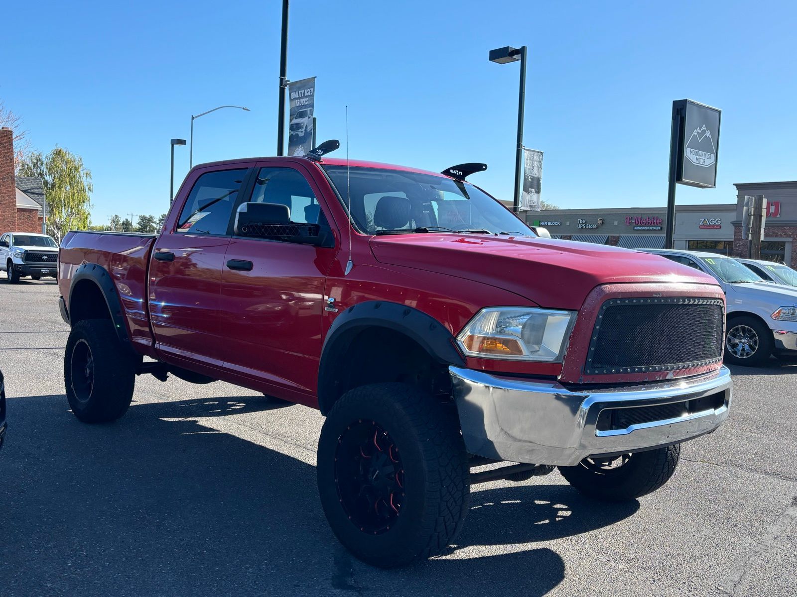 Flame Red Clearcoat 2010 Dodge RAM 2500 SLT Crew Cab 4WD Pickup Truck Four-Wheel Drive 6-Speed Automatic