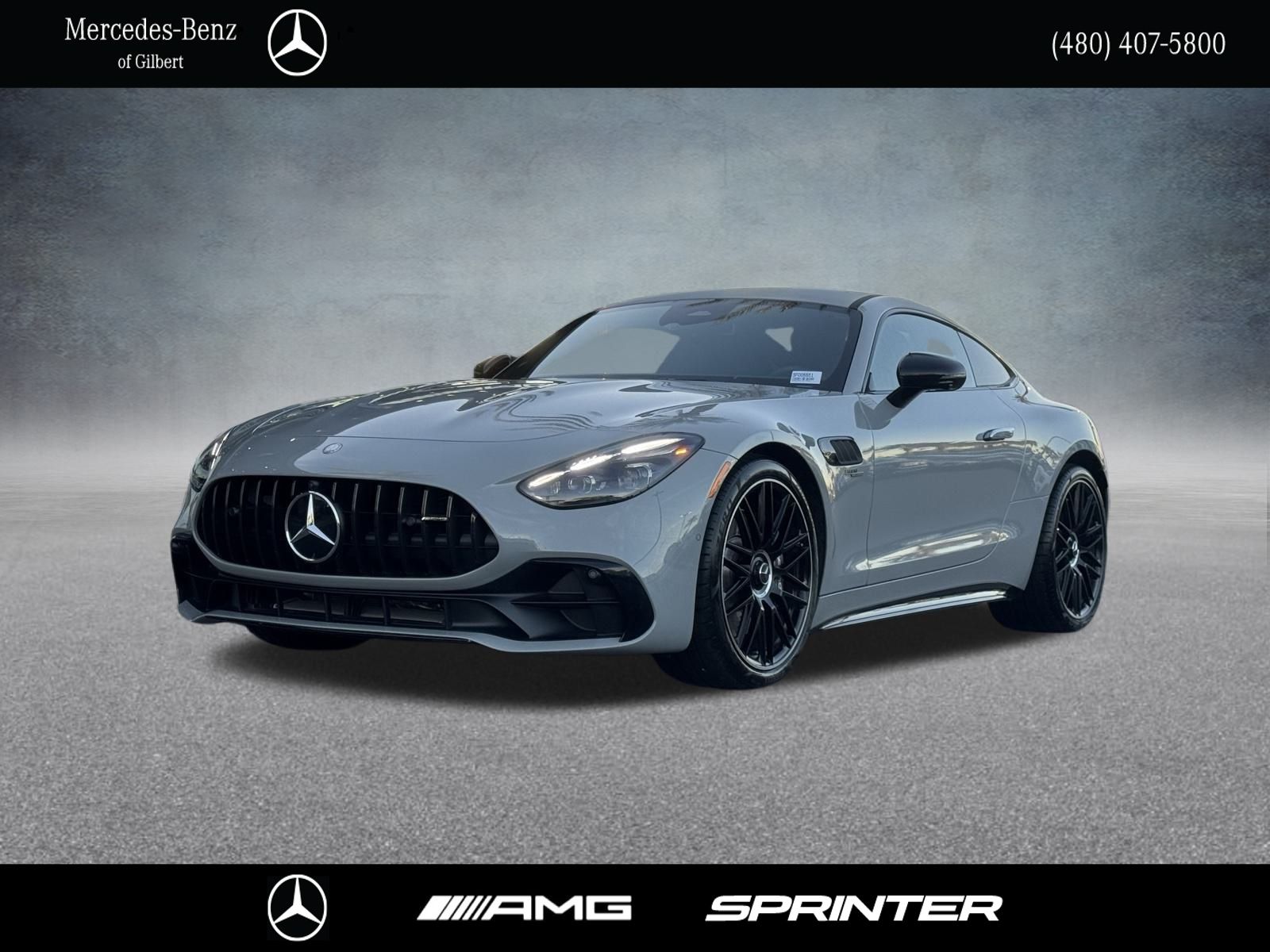 MANUFAKTUR Alpine Gray 2025 Mercedes-Benz AMG GT 43 RWD Coupe Rear-Wheel Drive 9-Speed Automatic