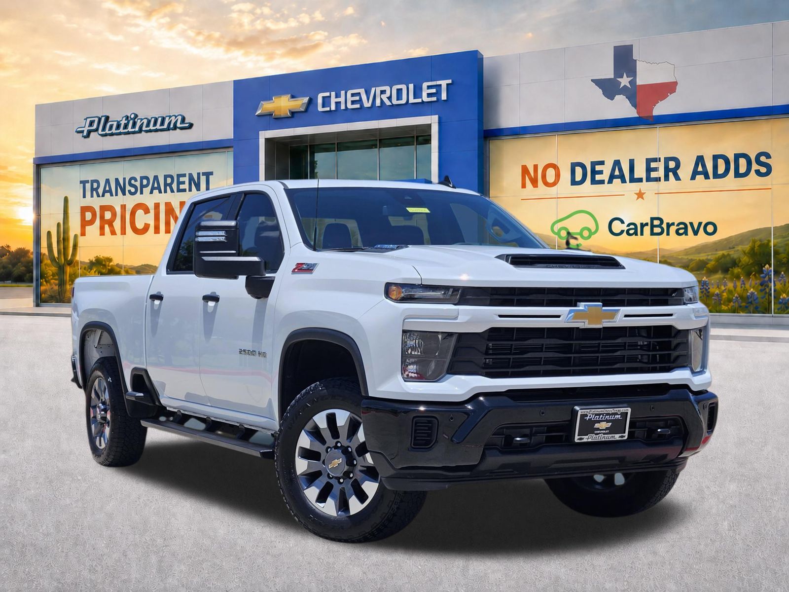 Summit White 2025 Chevrolet Silverado 2500HD Pickup Truck Four-Wheel Drive Automatic