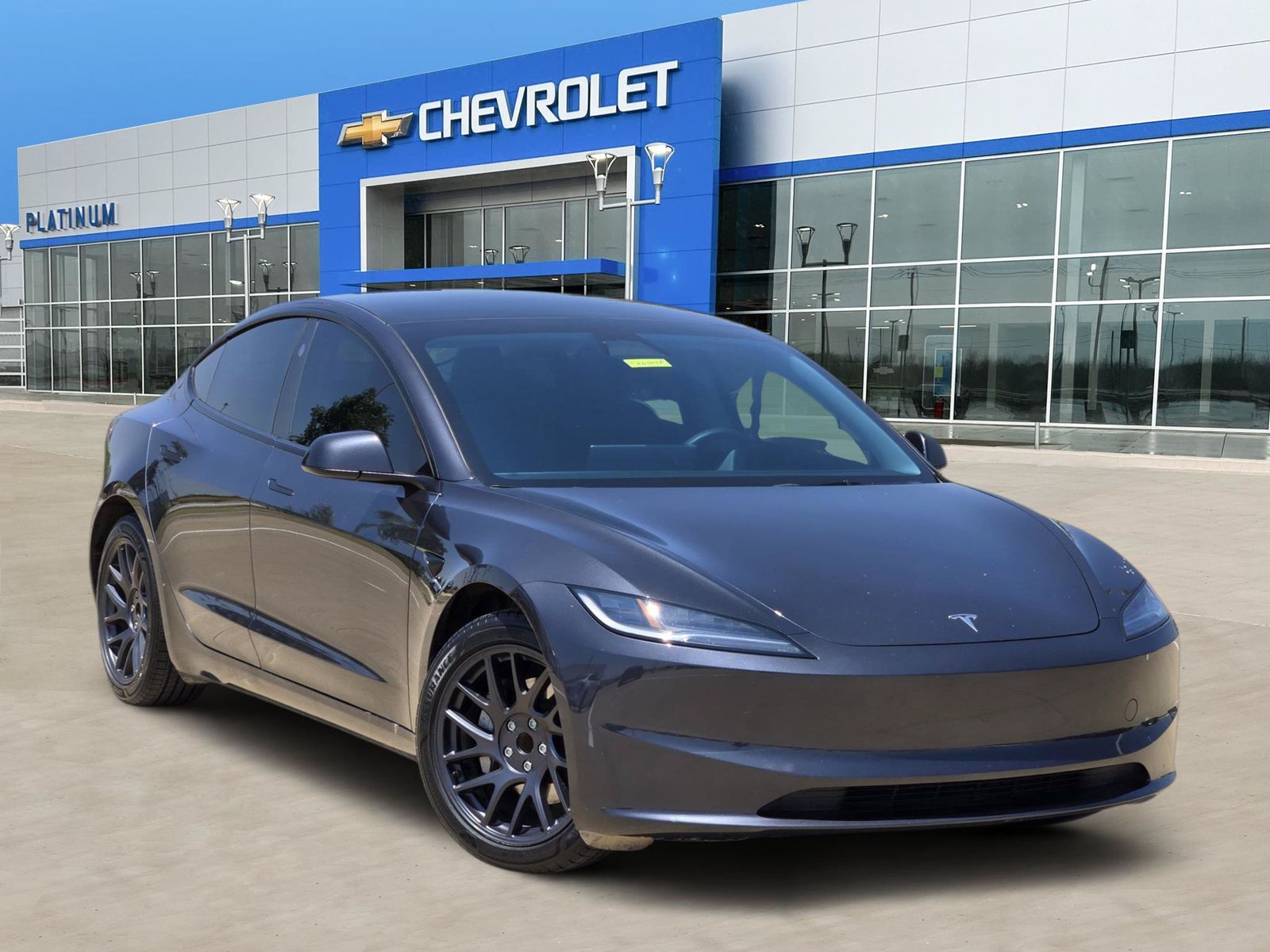 Solid Black 2024 Tesla Model 3 Sedan Rear-Wheel Drive 1-Speed Automatic