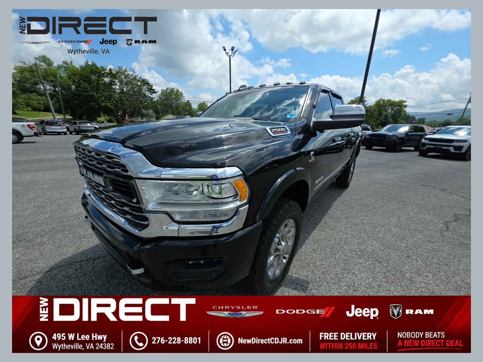 Diamond Black Crystal Pearlcoat 2019 RAM 2500 Pickup Truck Four-Wheel Drive 6-Speed Automatic
