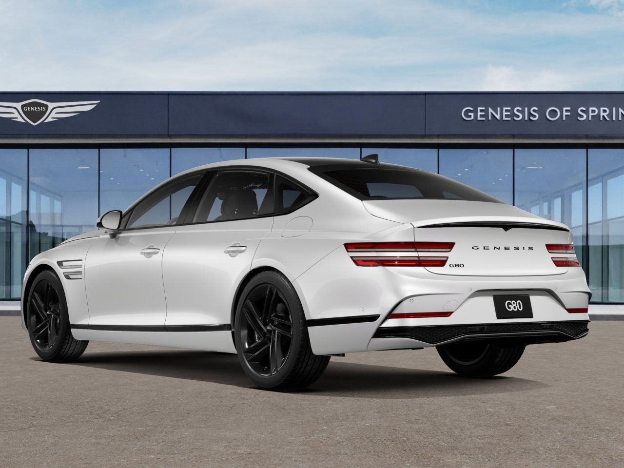 2026 Genesis G80 3.5T Prestige Black White at Genesis of Spring