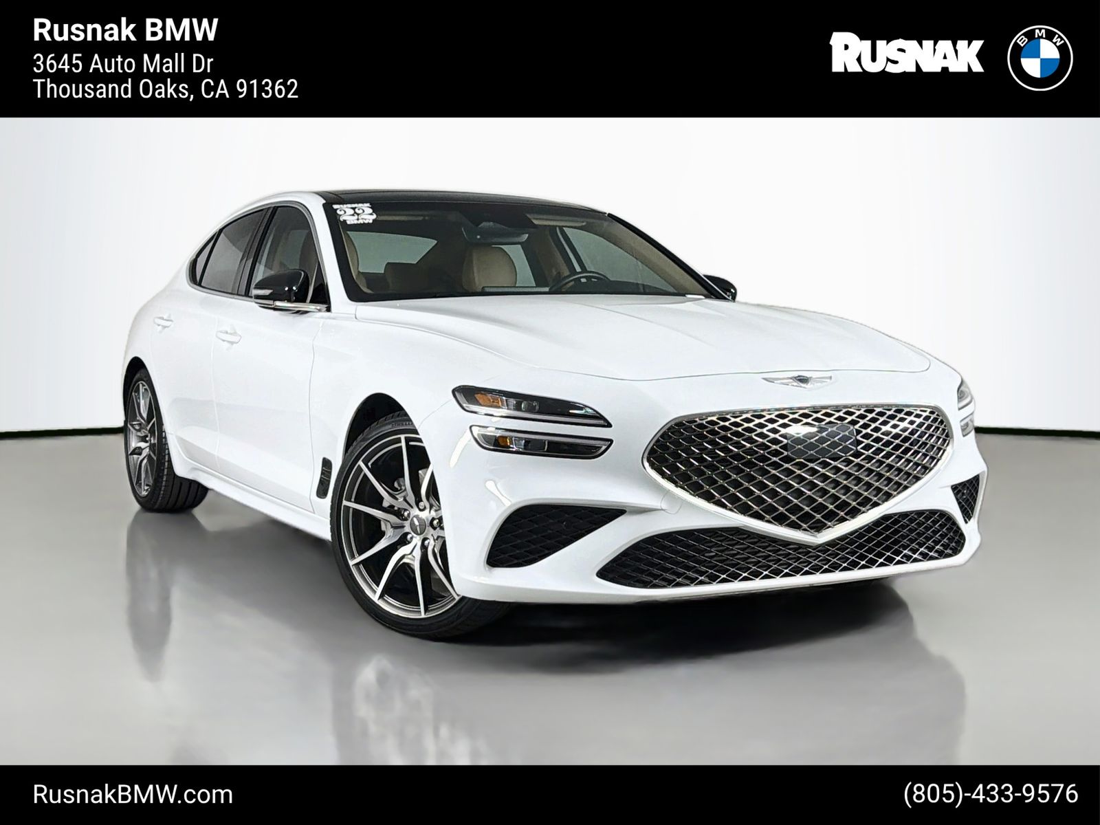 Alta White 2022 Genesis G70 Sedan Rear-Wheel Drive 8-Speed Automatic
