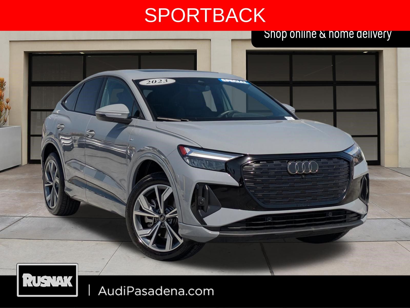 Pebble Gray 2023 Audi Q4 e-tron Sportback Sedan All-Wheel Drive Automatic