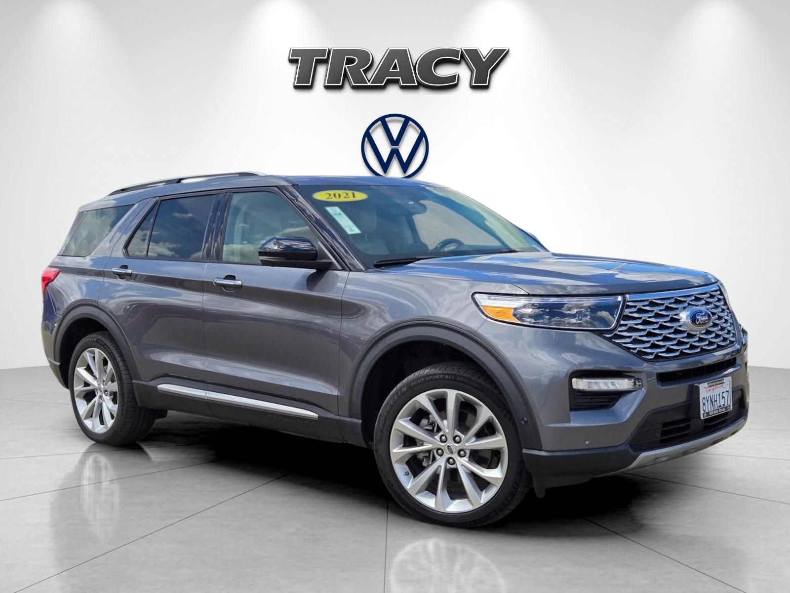 Gray Metallic 2021 Ford Explorer SUV / Crossover All-Wheel Drive Automatic