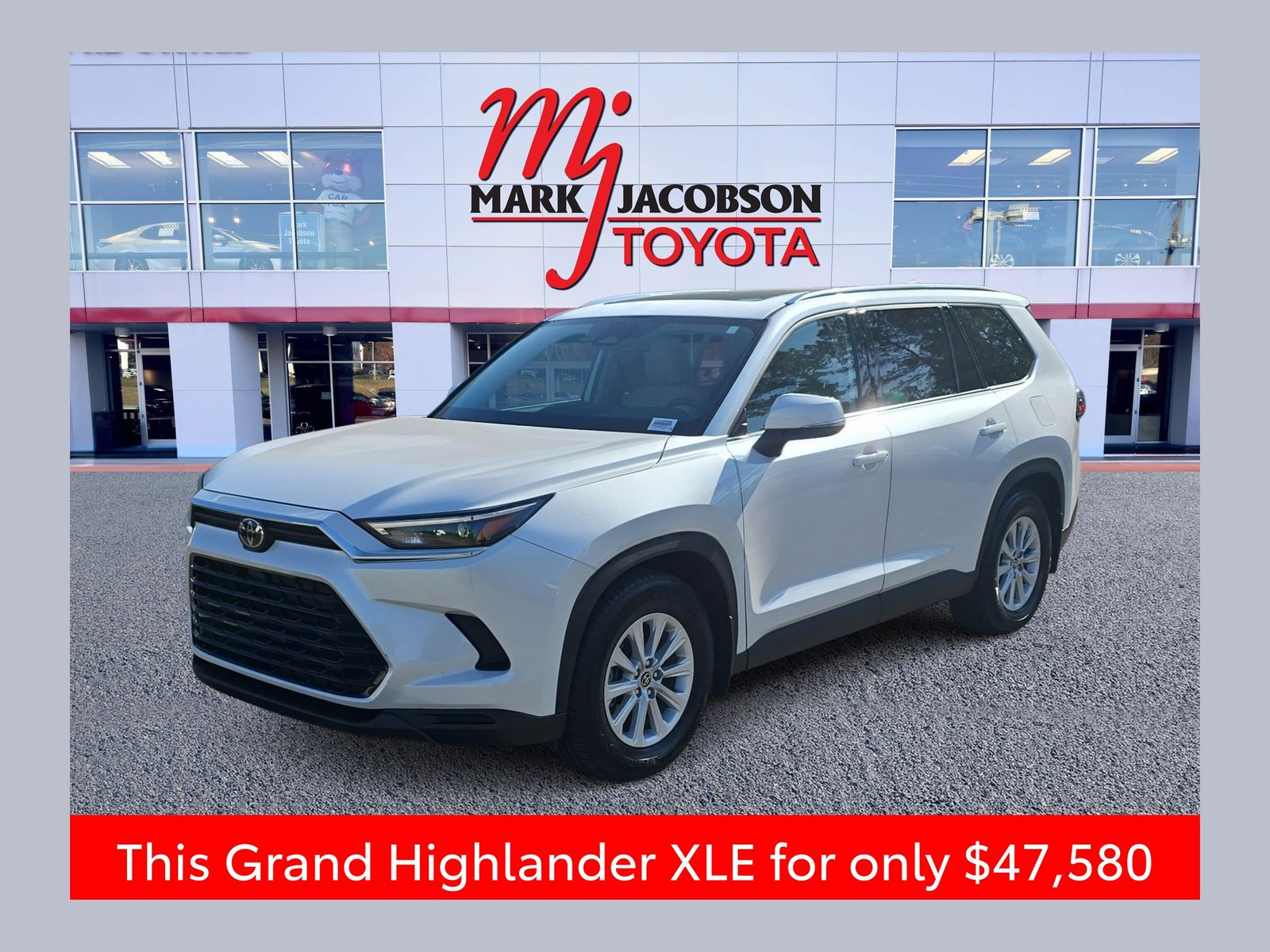 White (Wind Chill Pearl) 2025 Toyota Grand Highlander XLE AWD SUV / Crossover All-Wheel Drive 8-Speed Automatic