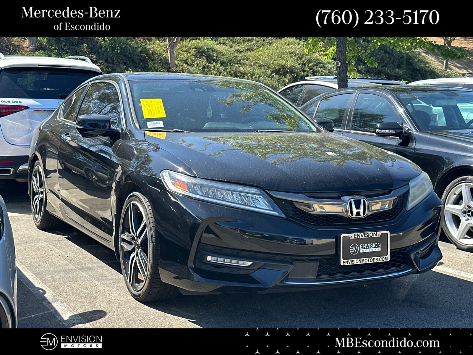 Crystal Black Pearl 2016 Honda Accord Coupe Touring Coupe Front-Wheel Drive 6-Speed Automatic