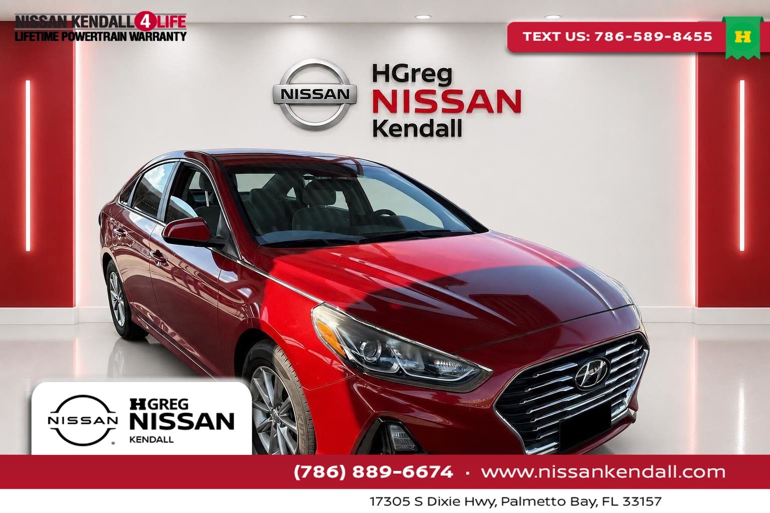 Scarlet Red 2018 Hyundai Sonata Sedan Front-Wheel Drive 6-Speed Automatic