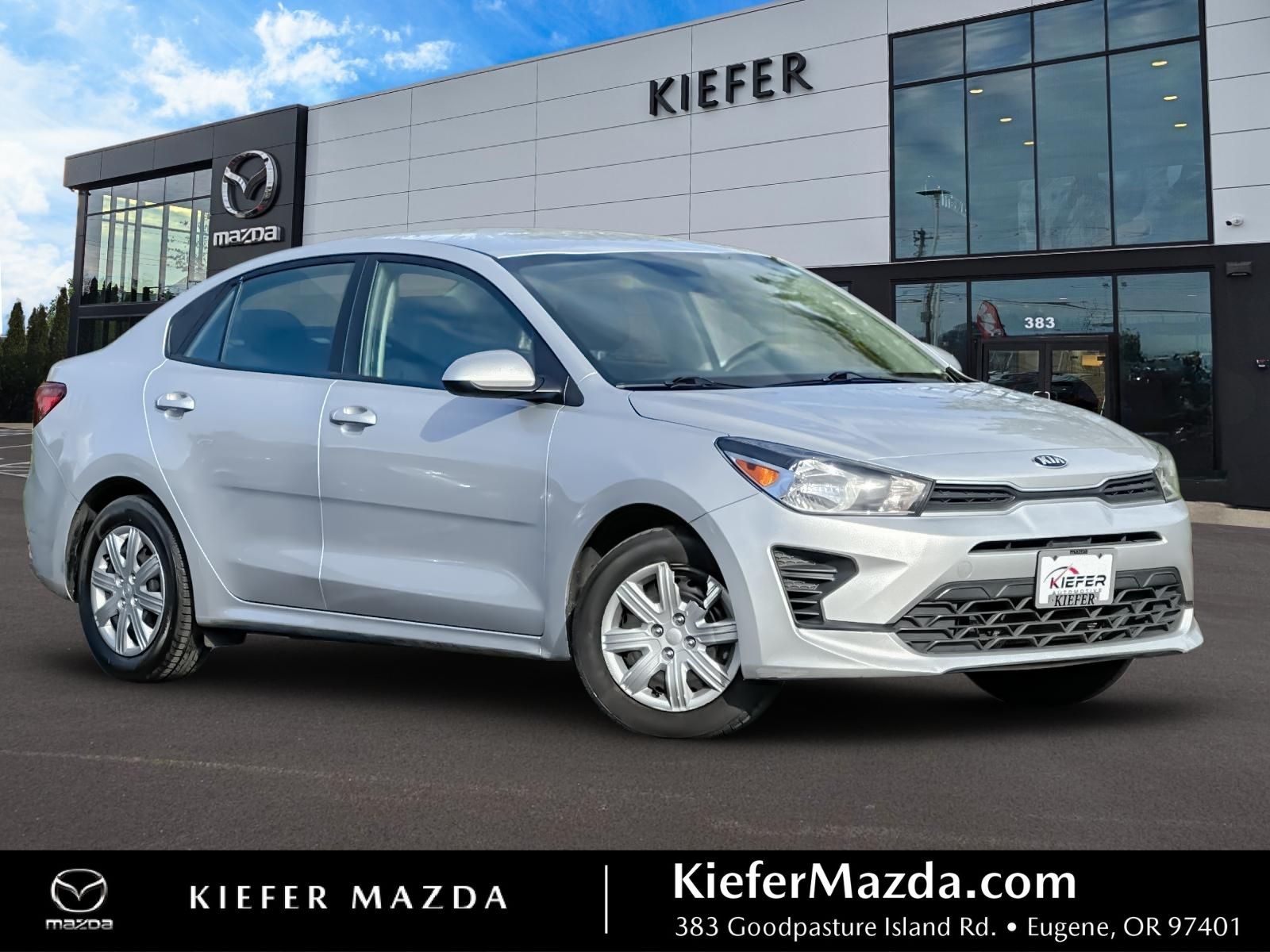 Silky Silver 2021 Kia Rio S FWD Sedan Front-Wheel Drive Continuously Variable Transmission