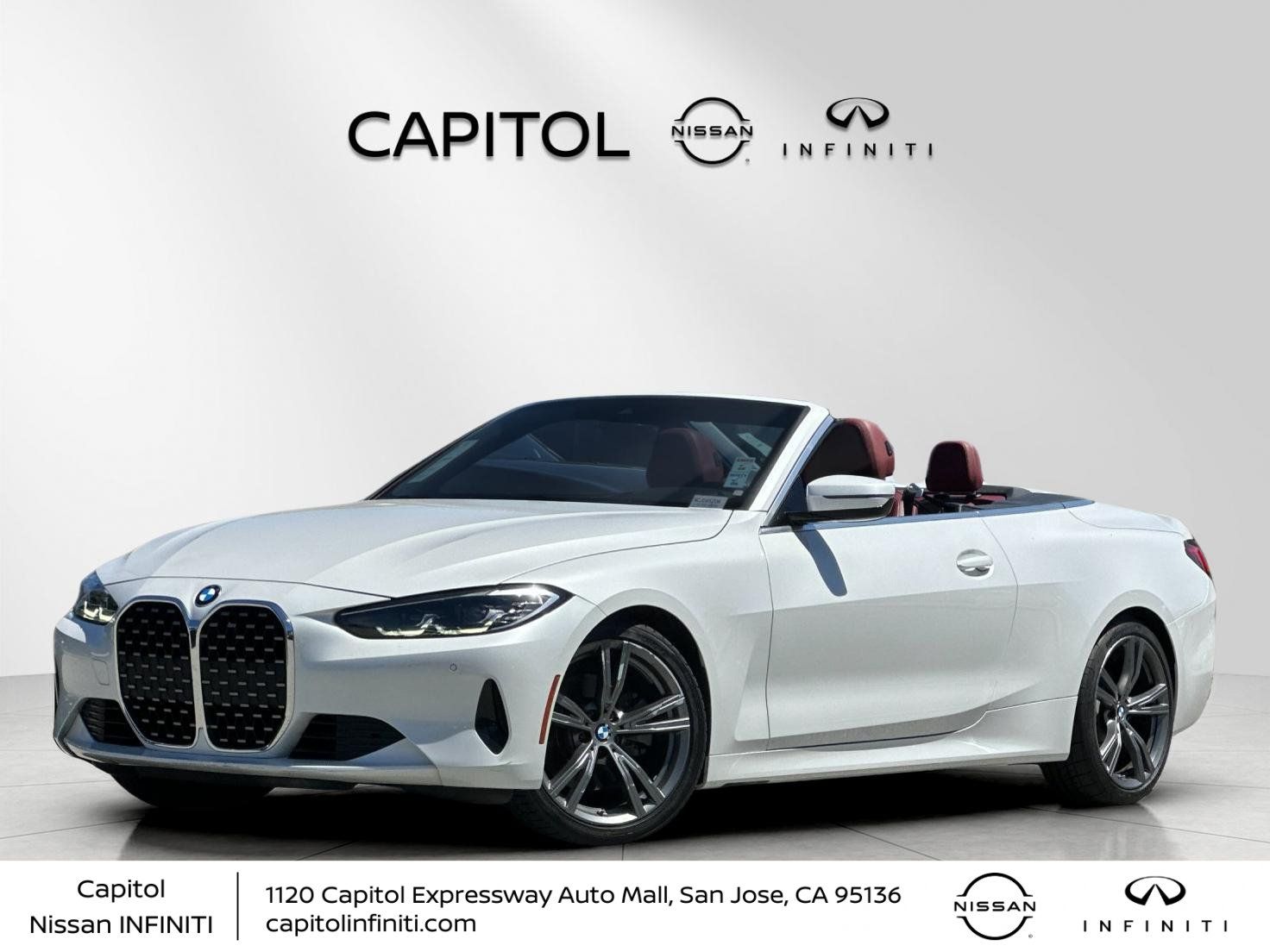 Mineral White Metallic 2022 BMW 4 Series Convertible Rear-Wheel Drive 8-Speed Automatic