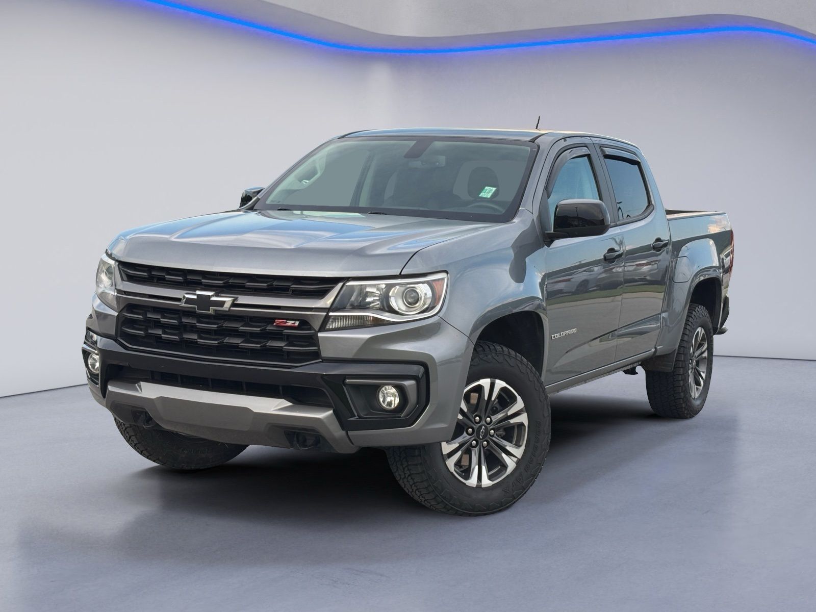 Gray (Satin Steel Metallic) 2022 Chevrolet Colorado Pickup Truck Four-Wheel Drive 8-Speed Automatic