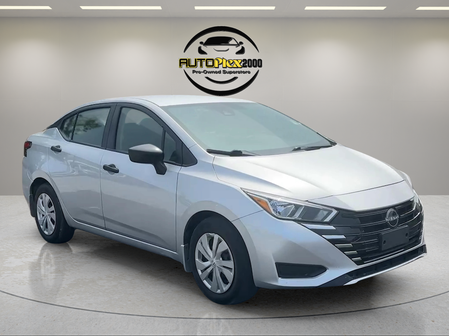 Brilliant Silver Metallic 2024 Nissan Versa S FWD Sedan Front-Wheel Drive Continuously Variable Transmission