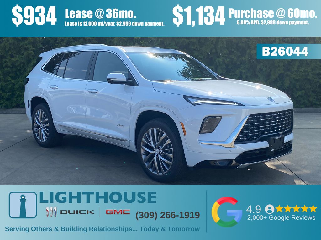 Iridescent White Tricoat 2026 Buick Enclave Avenir AWD SUV / Crossover Four-Wheel Drive 8-Speed Automatic