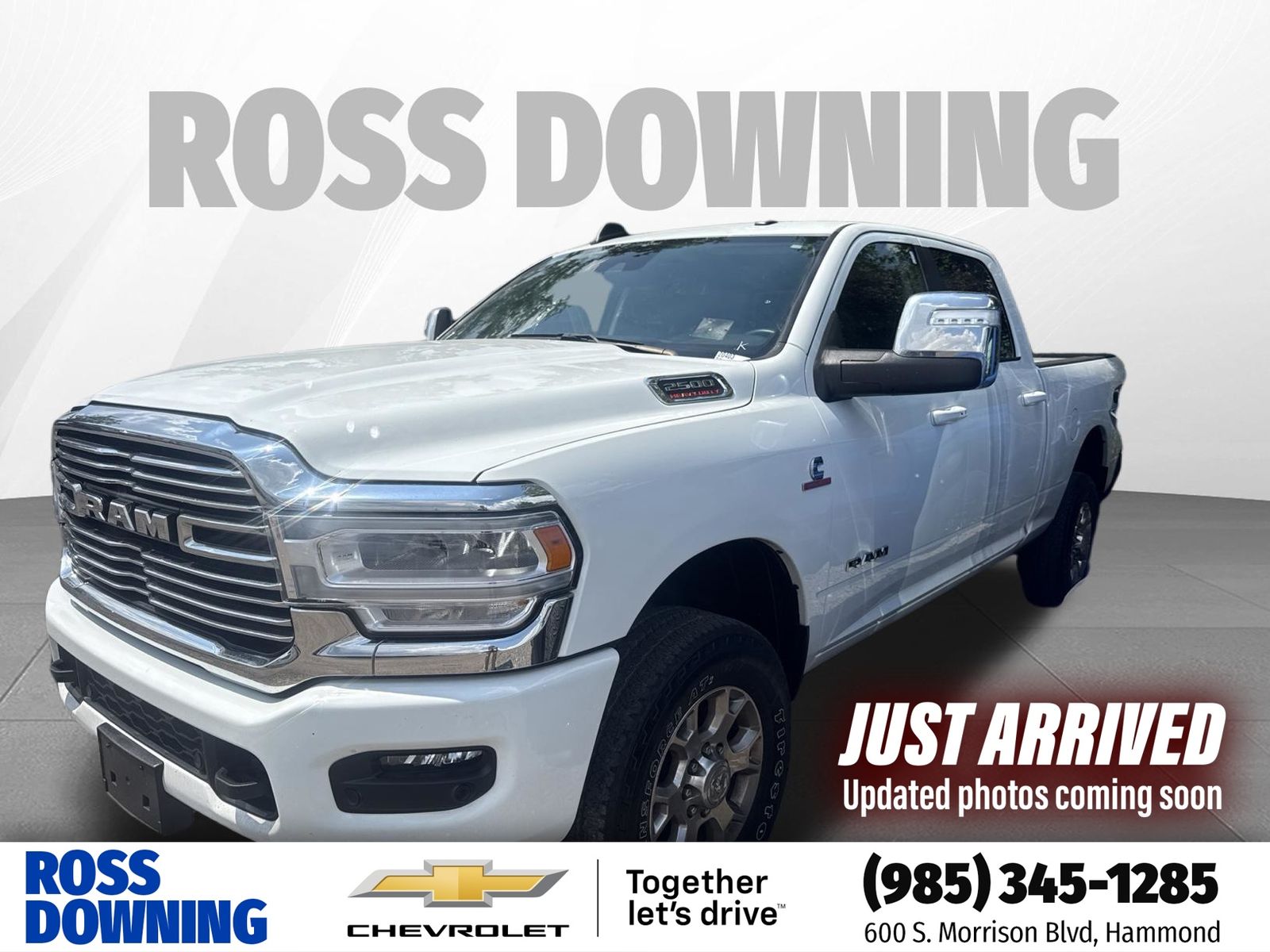 Bright White Clearcoat 2024 RAM 2500 Pickup Truck Four-Wheel Drive 6-Speed Automatic