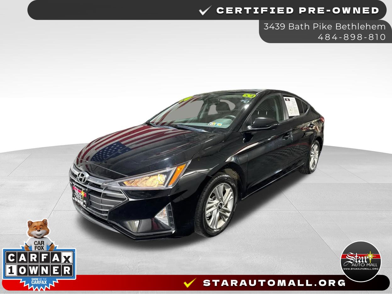 Phantom Black 2020 Hyundai Elantra Sedan Front-Wheel Drive Continuously Variable Transmission