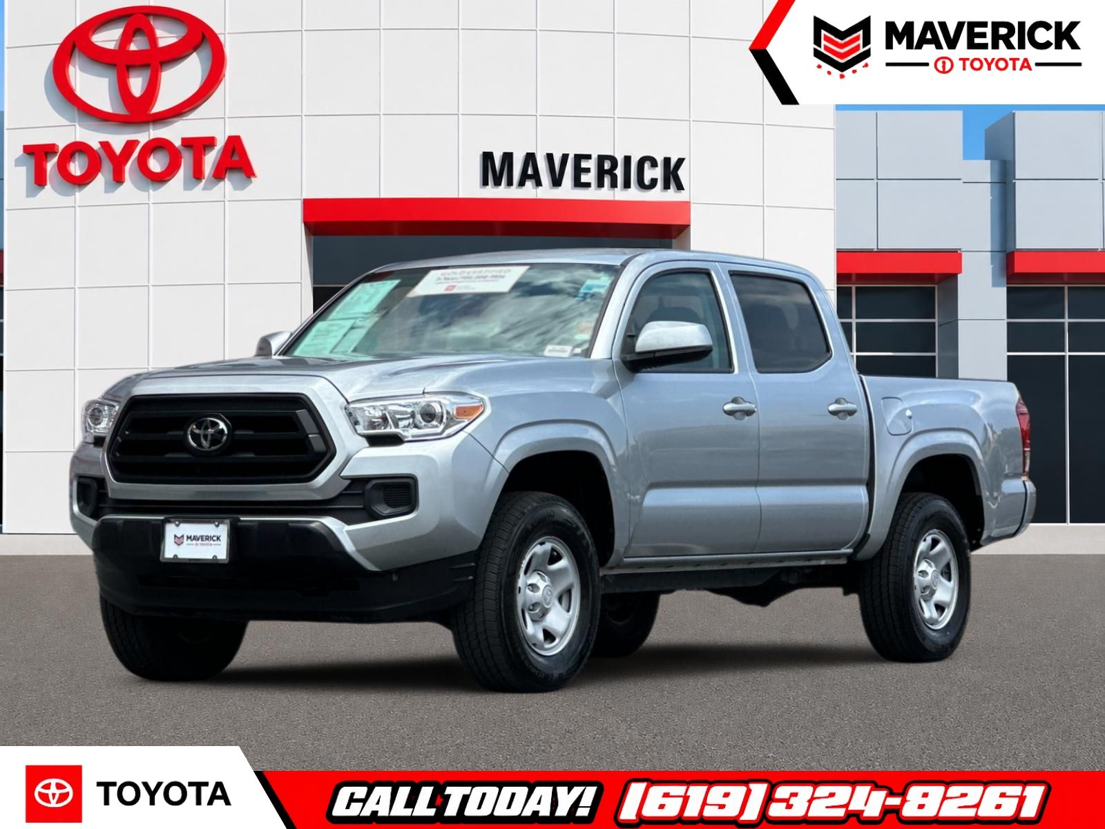 Celestial Silver Metallic 2023 Toyota Tacoma Pickup Truck Four-Wheel Drive 6-Speed Automatic