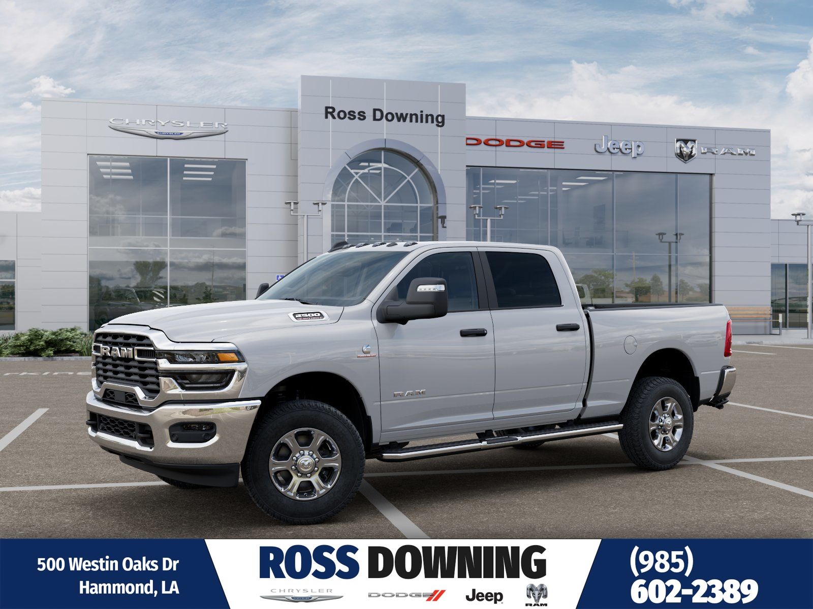 Bright White Clearcoat 2026 RAM 2500 Big Horn Crew Cab 4WD Pickup Truck Four-Wheel Drive 8-Speed Automatic