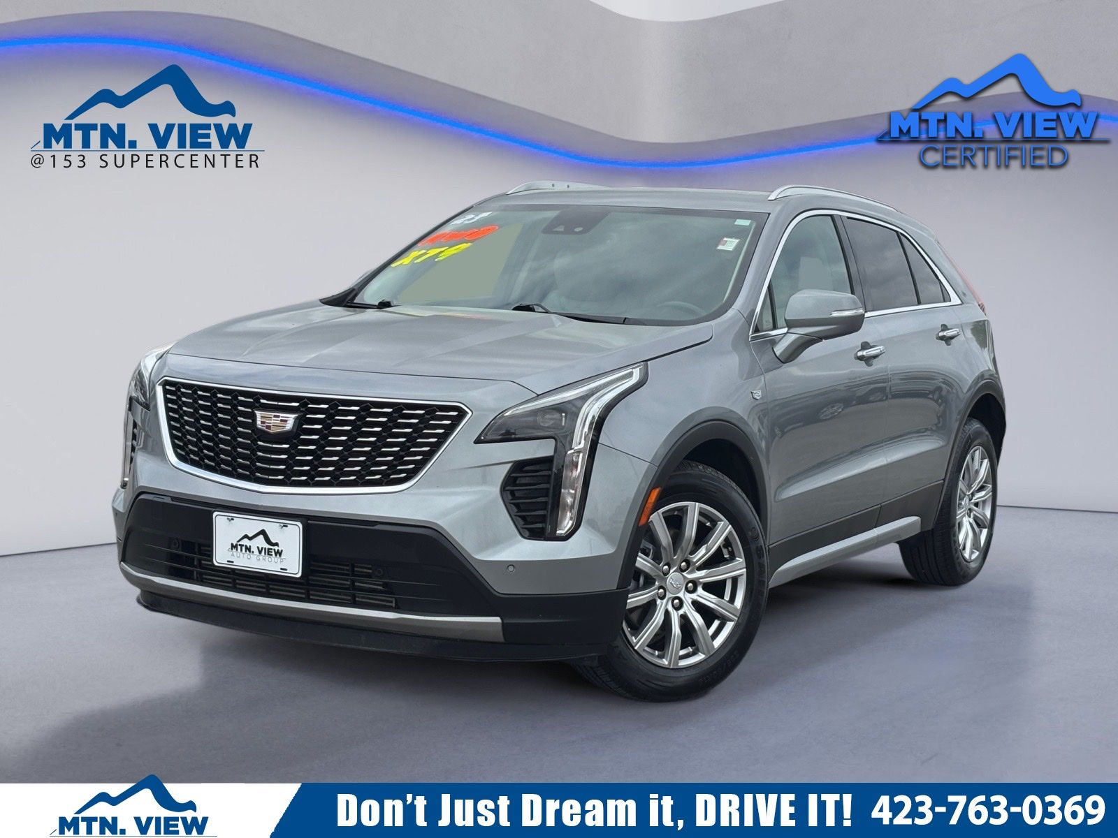 Argent Silver Metallic 2023 Cadillac XT4 Premium Luxury AWD SUV / Crossover Four-Wheel Drive 9-Speed Automatic