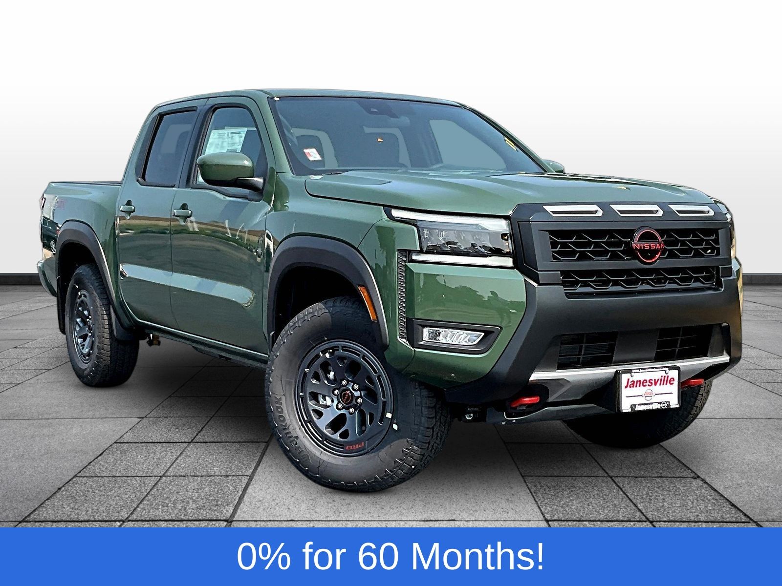 Tactical Green Metallic 2026 Nissan Frontier Pickup Truck Four-Wheel Drive 9-Speed Automatic Overdrive