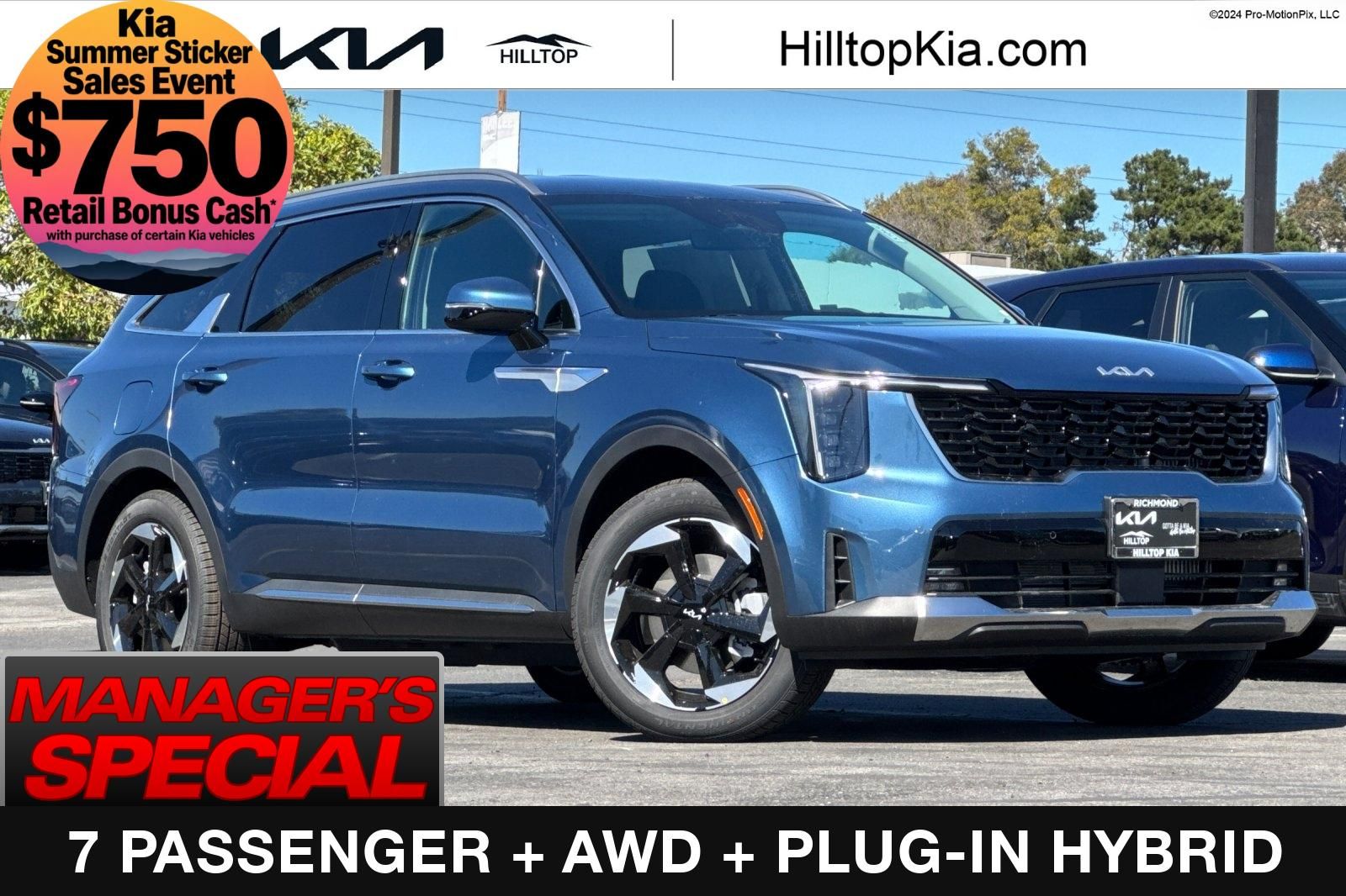 Mineral Blue 2026 Kia Sorento Plug-In Hybrid EX AWD SUV / Crossover All-Wheel Drive 6-Speed Automatic