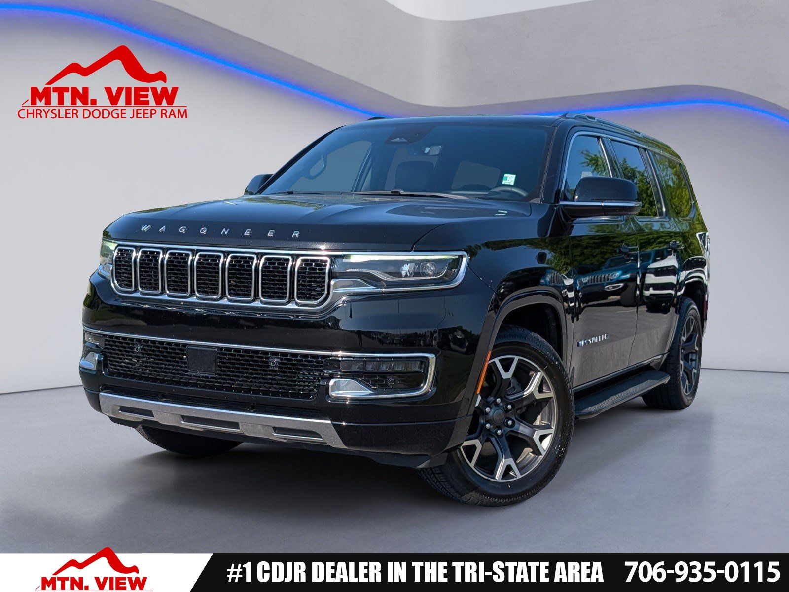 Diamond Black Crystal Pearlcoat 2023 Jeep Wagoneer Series III RWD SUV / Crossover 4X2 8-Speed Automatic