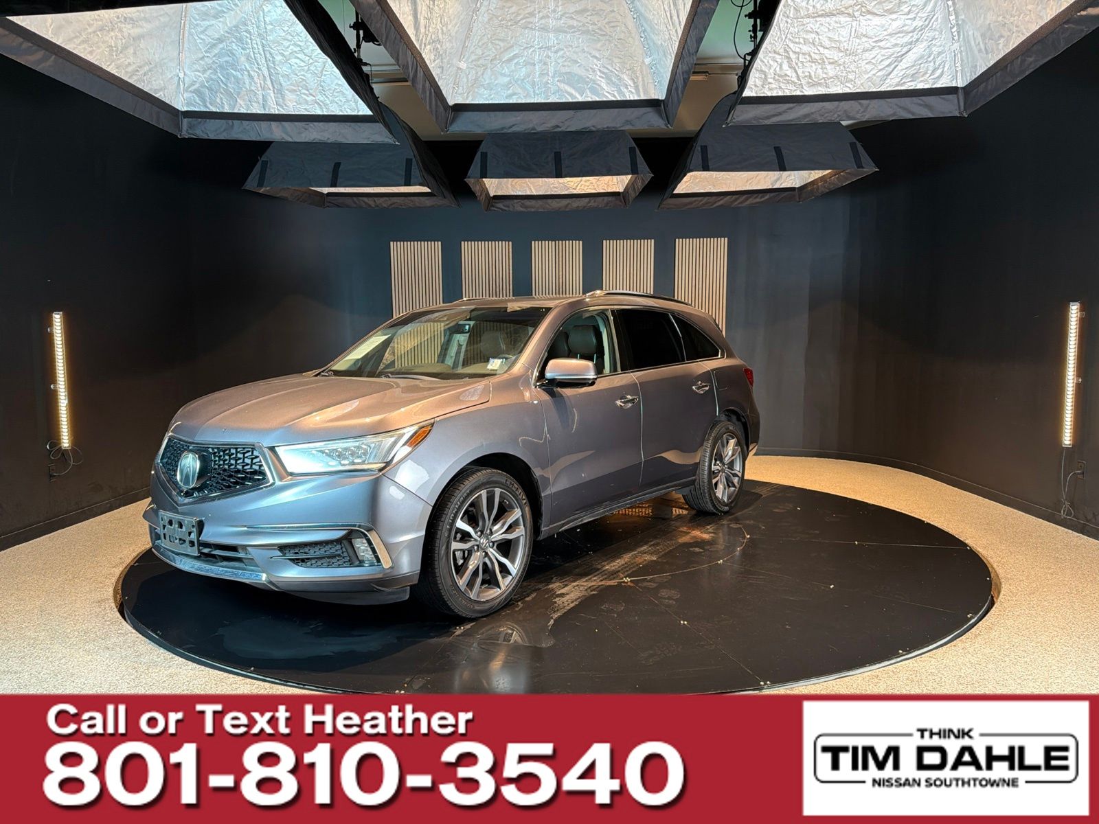 Gray 2019 Acura MDX SUV / Crossover All-Wheel Drive 9-Speed Automatic