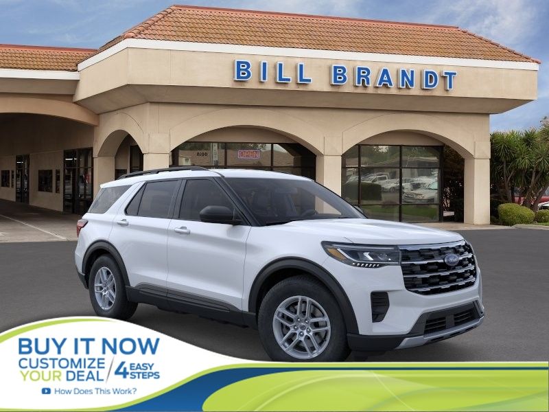 Space White Metallic 2026 Ford Explorer Active AWD SUV / Crossover All-Wheel Drive Automatic