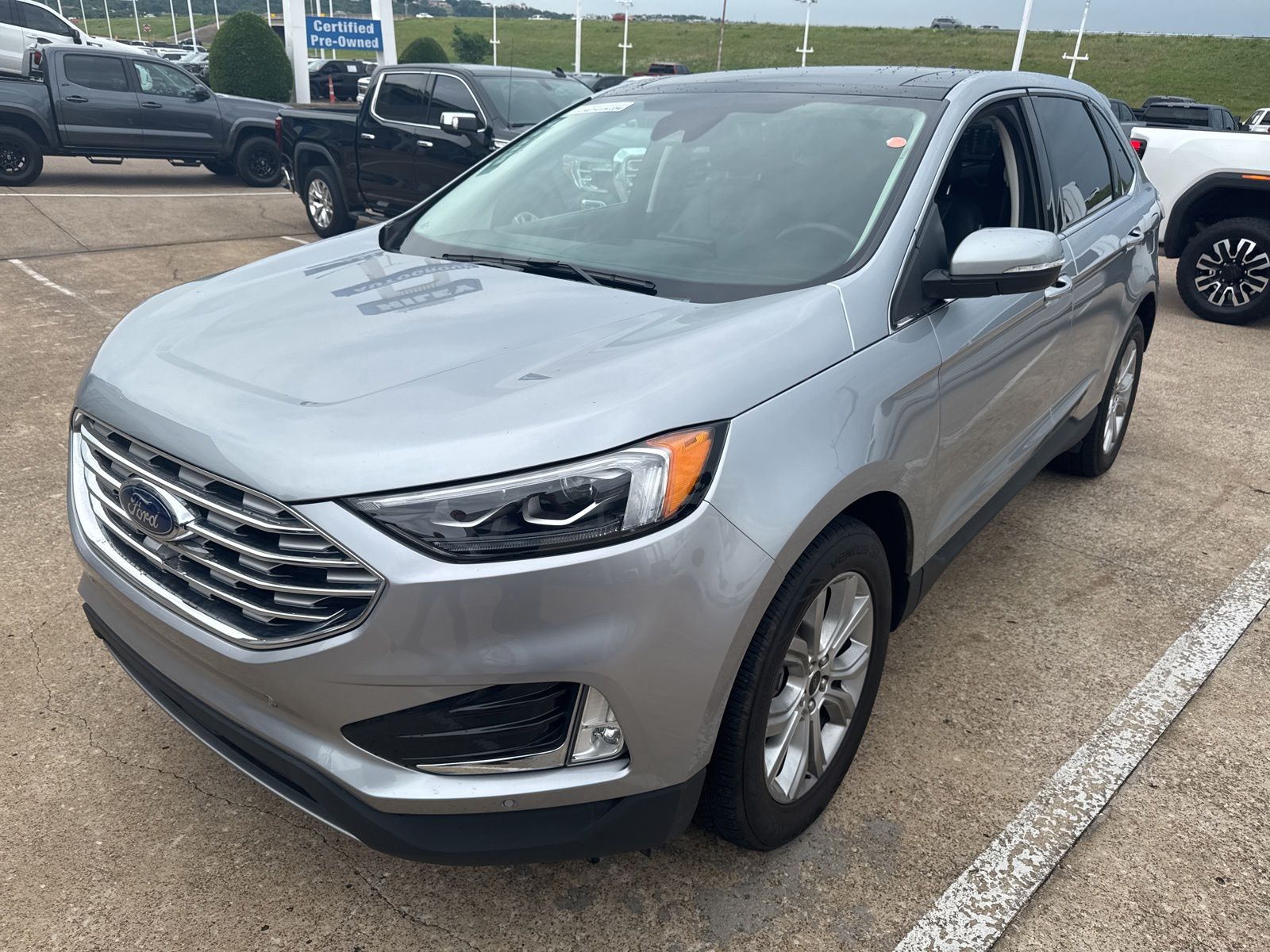 Iconic Silver Metallic 2023 Ford Edge Titanium AWD SUV / Crossover All-Wheel Drive 8-Speed Automatic