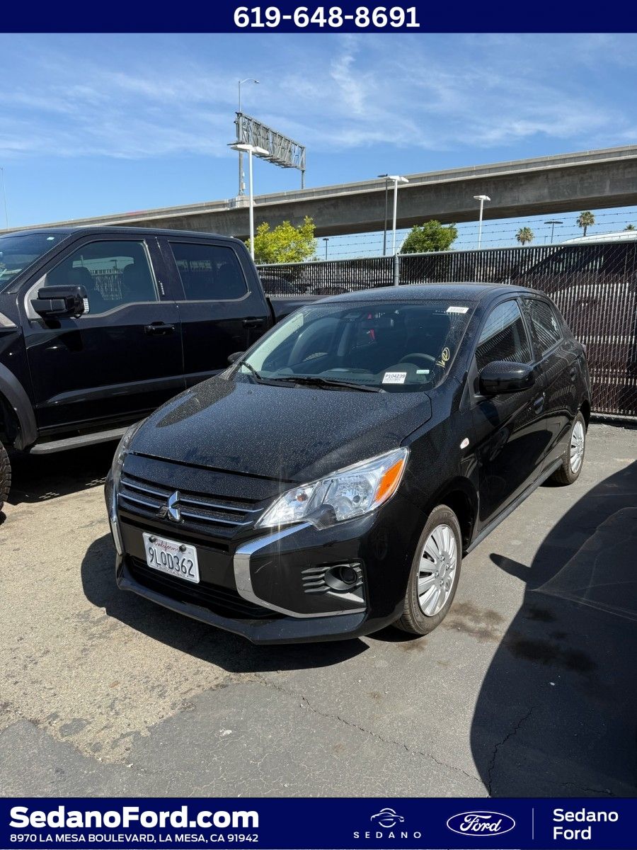 Jet Black Metallic 2024 Mitsubishi Mirage Hatchback Continuously Variable Transmission