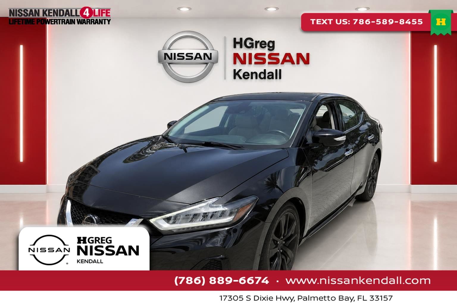 Super Black 2021 Nissan Maxima Sedan Front-Wheel Drive Continuously Variable Transmission
