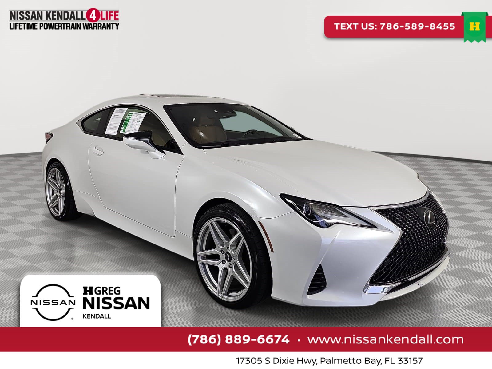 Eminent White Pearl 2019 Lexus RC Coupe Rear-Wheel Drive 8-Speed Automatic