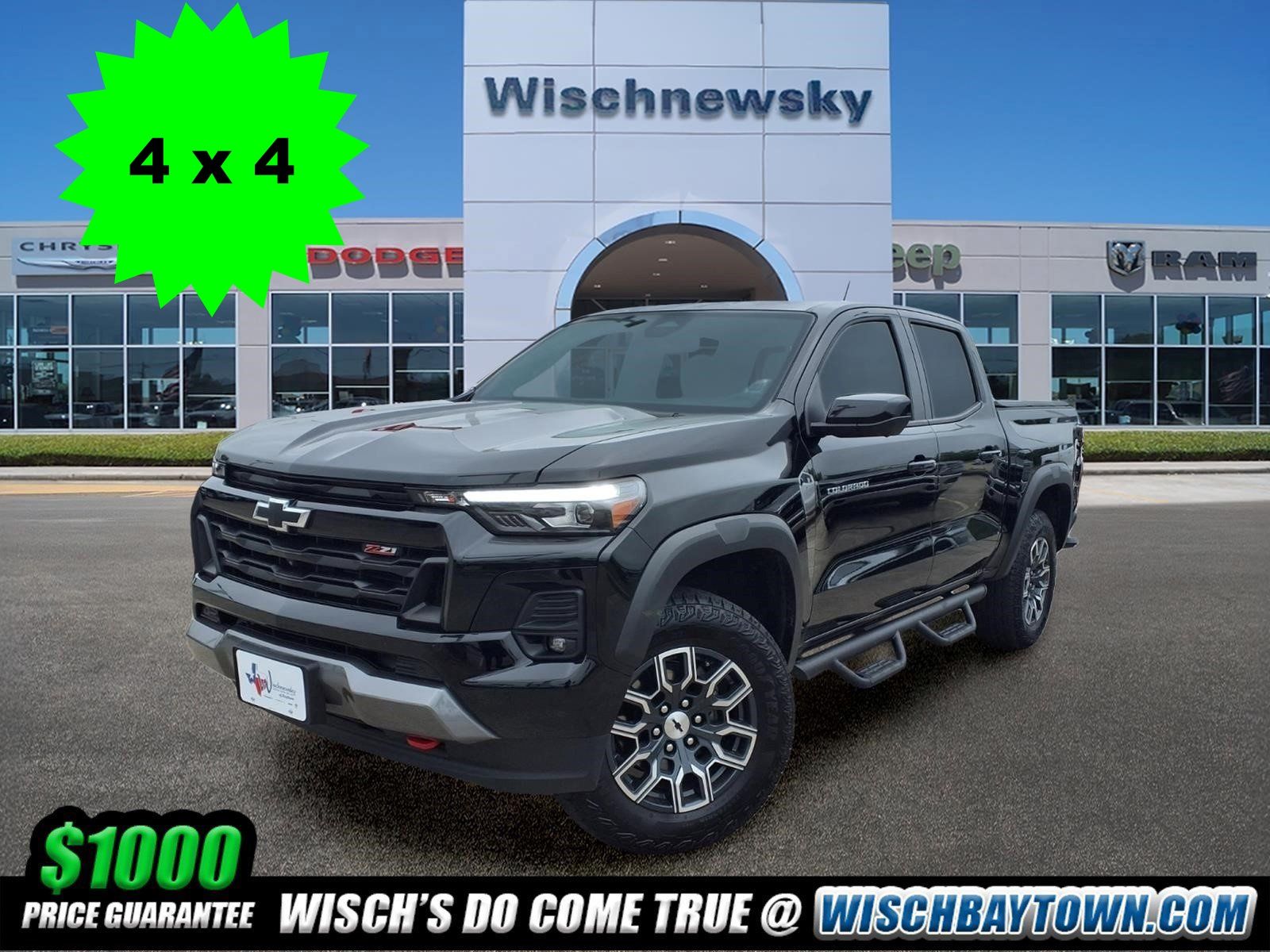Black 2024 Chevrolet Colorado Pickup Truck Four-Wheel Drive 8-Speed Automatic
