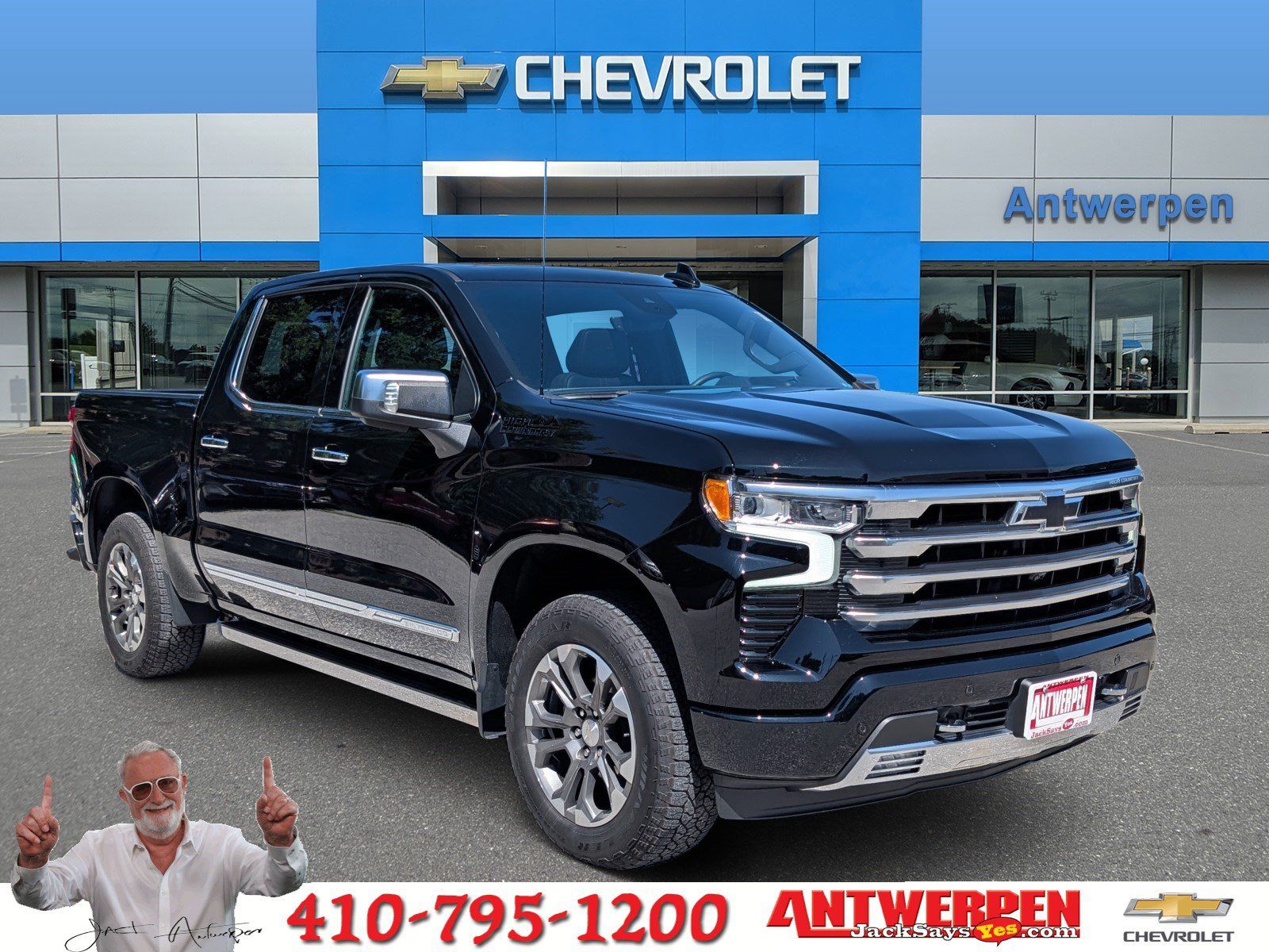 Black 2023 Chevrolet Silverado 1500 Pickup Truck Four-Wheel Drive Automatic